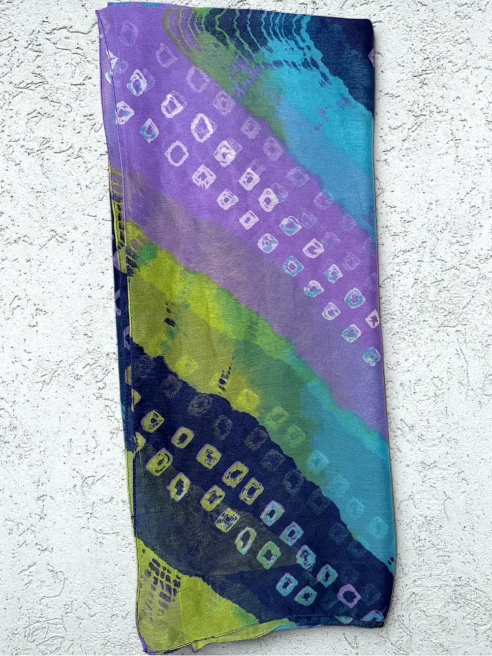 🌻Lightweight Purple Blue Green Patterned Women's Scarf